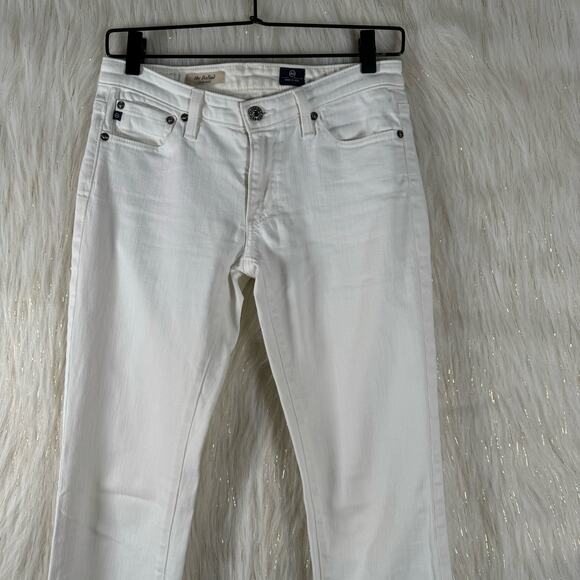 AG Adriano Goldshmied The Ballad Slim Boot White Jeans Low Rise Cotton Blend 26 - Picture 2 of 10
